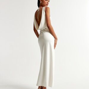 Plunge Cowl Back Maxi Dress Abercrombie